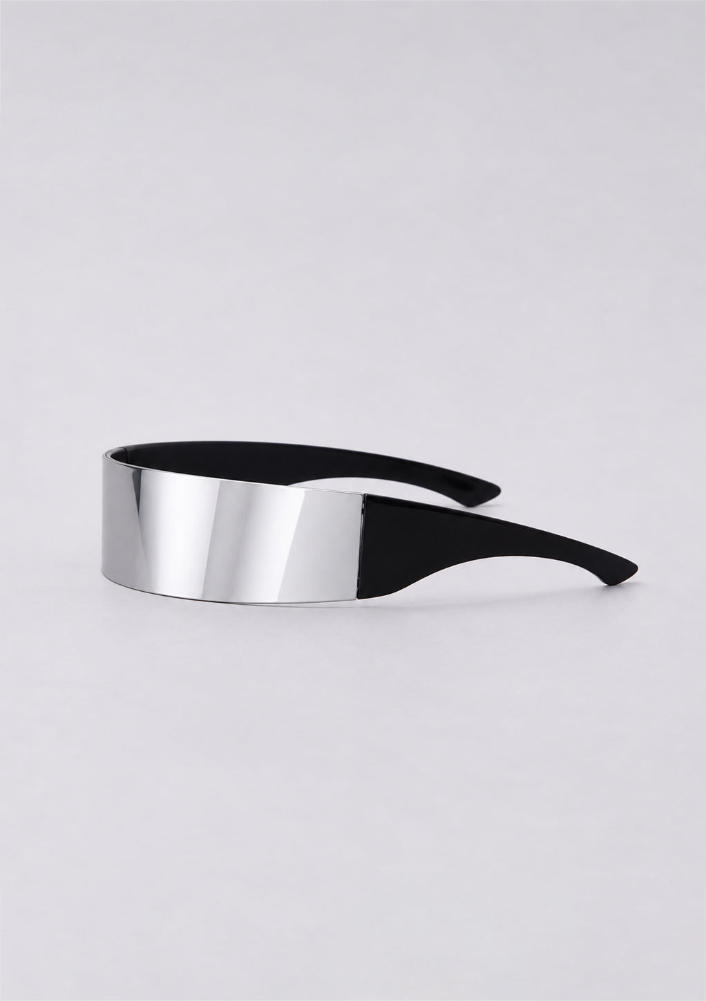 Black Futuristic Shield Sunglasses