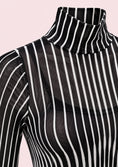 Load image into Gallery viewer, Sheer Striped Mesh Dress
