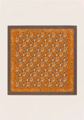Paisley Satin Scarf in Rust & Brown