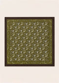 Olive Paisley Satin Scarf