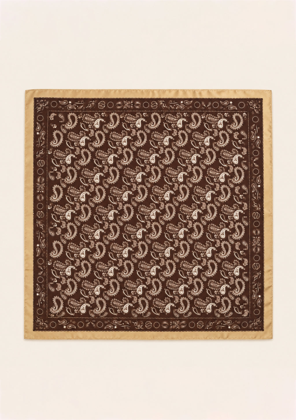 Chocolate Paisley Satin Scarf