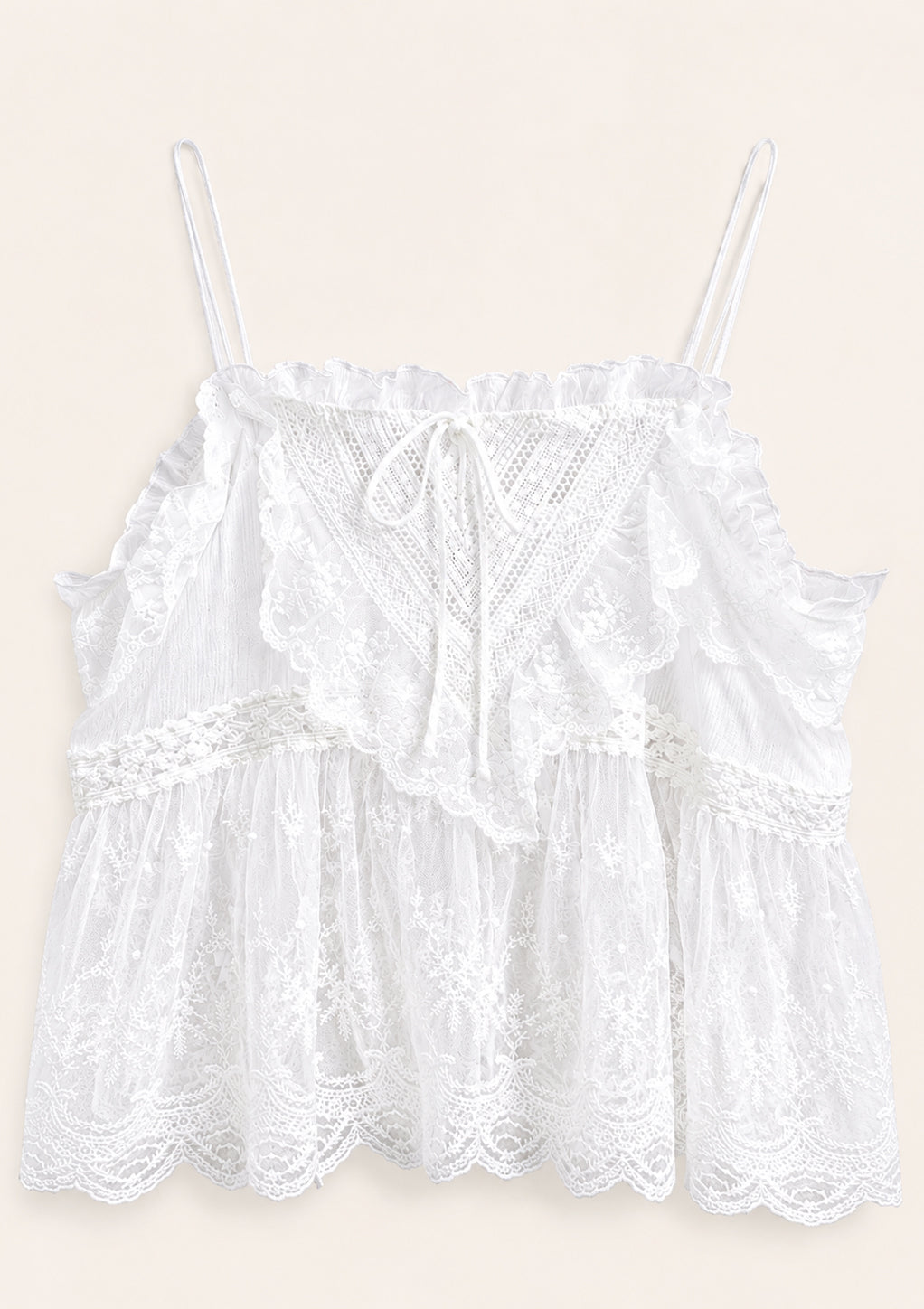 White Lace Cami Top