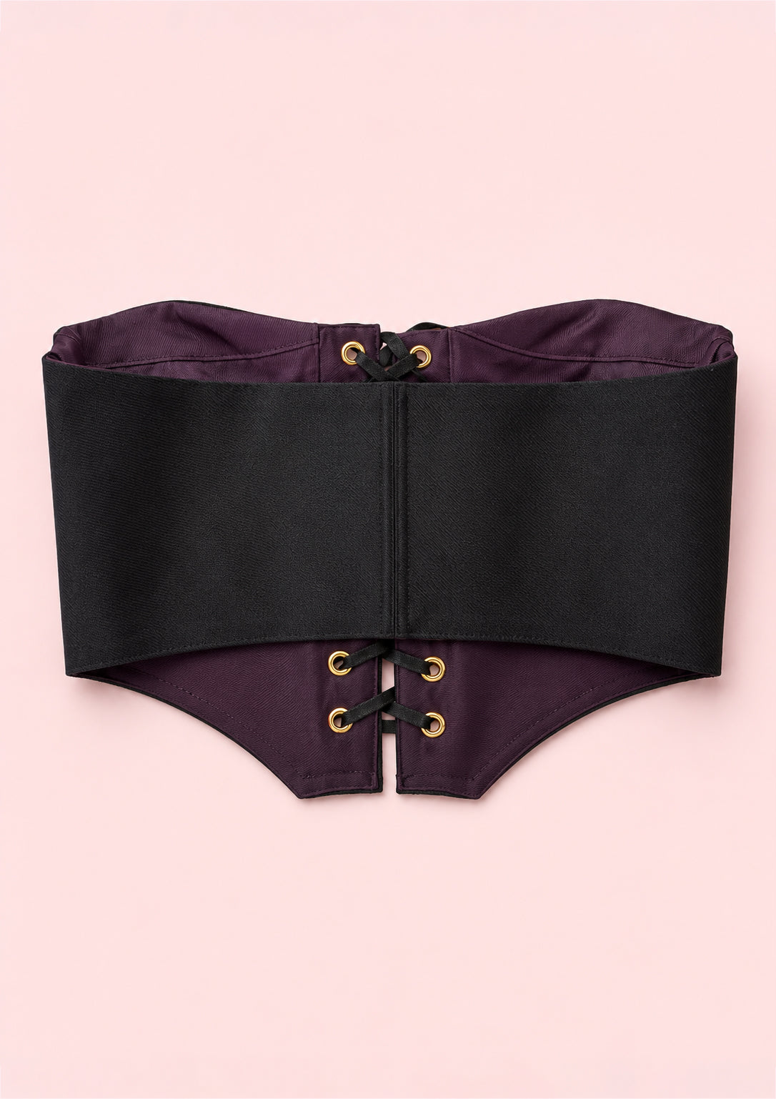 Black Corset with Gold Zippers Kalla Clothing