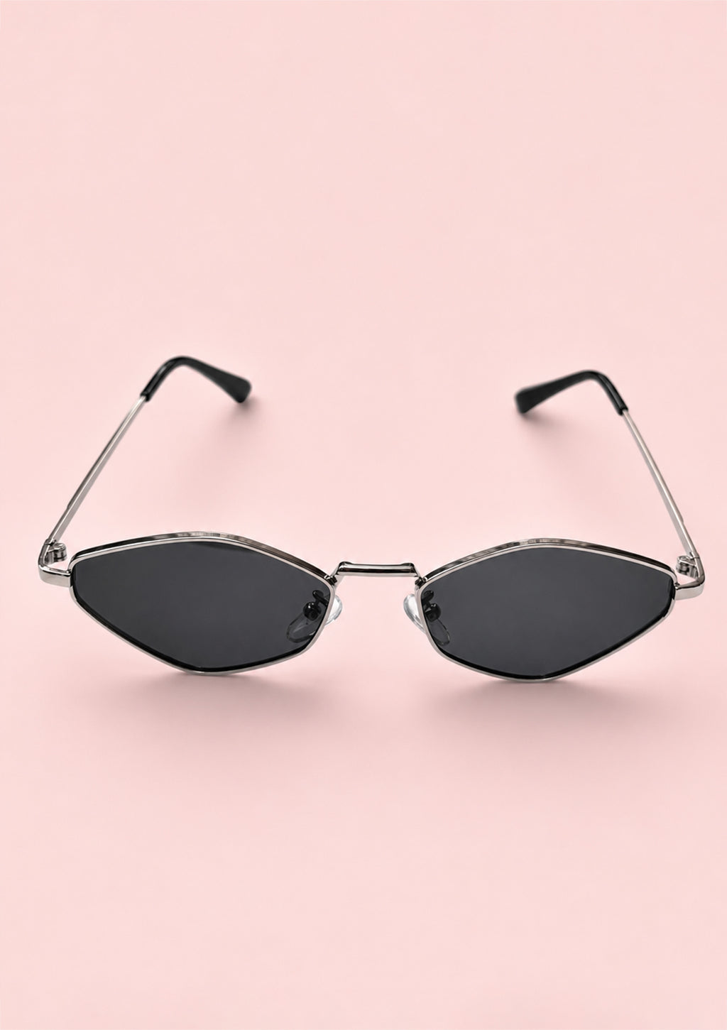 Slim Metal Sunglasses with Dark Lenses