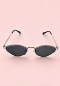 Slim Metal Sunglasses with Dark Lenses