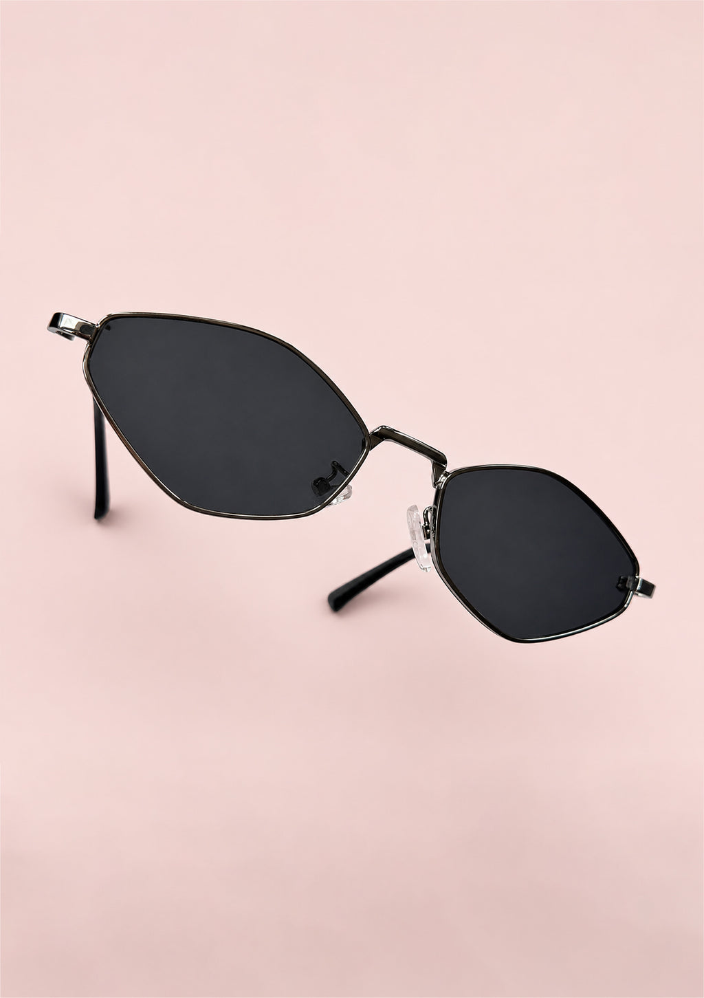 Slim Metal Sunglasses with Dark Lenses