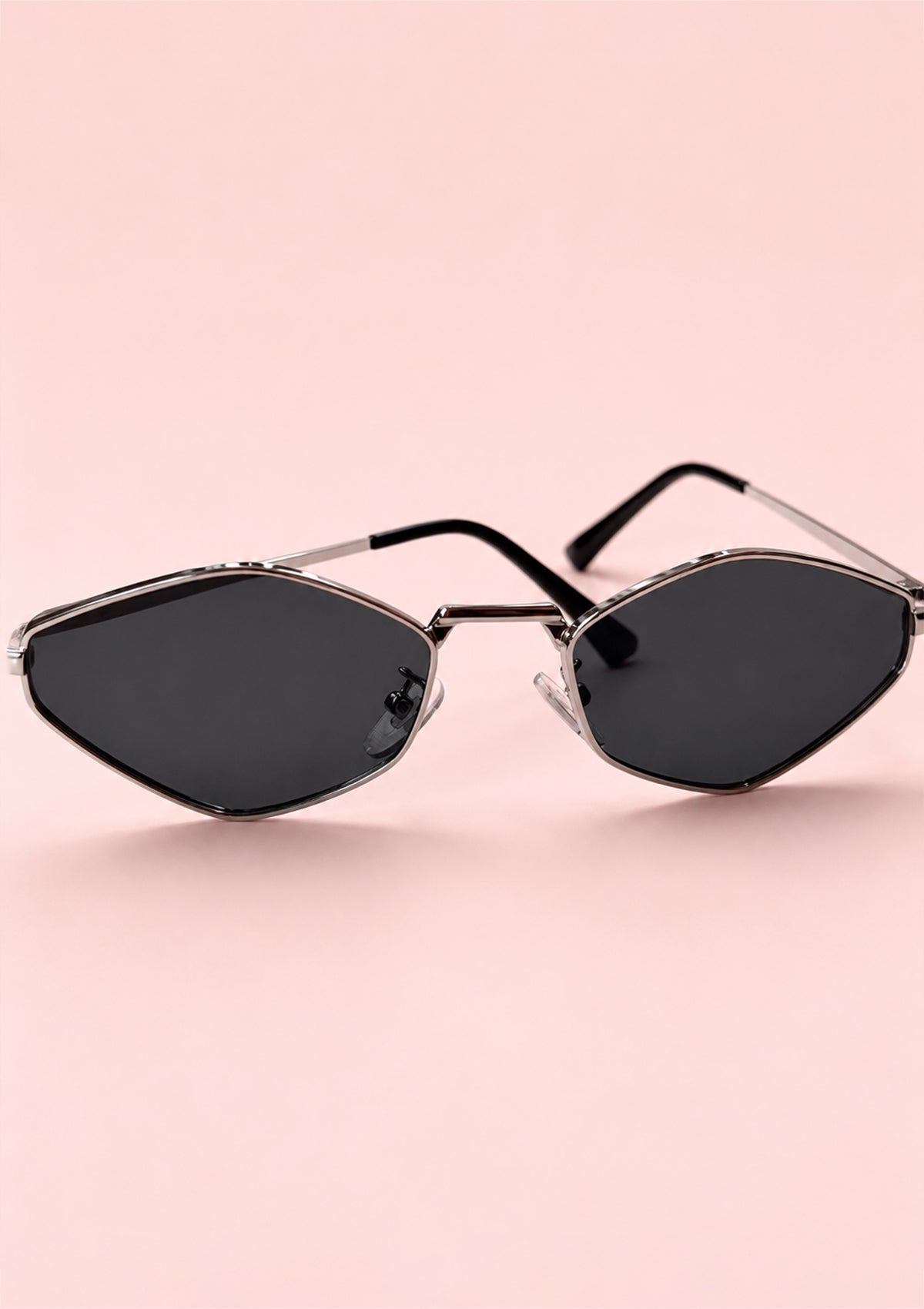 Slim Metal Sunglasses with Dark Lenses