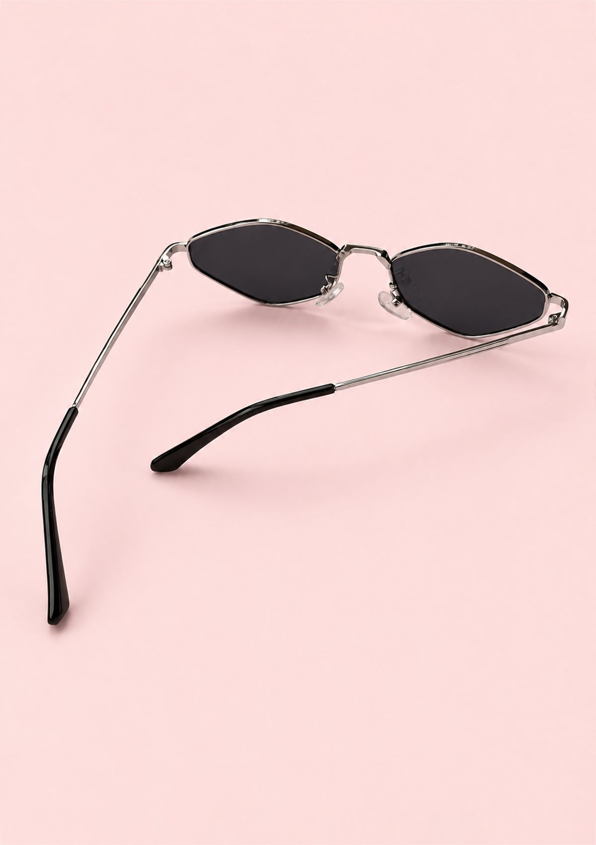 Slim Metal Sunglasses with Dark Lenses