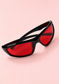 Black Sunglasses with Red Lenses