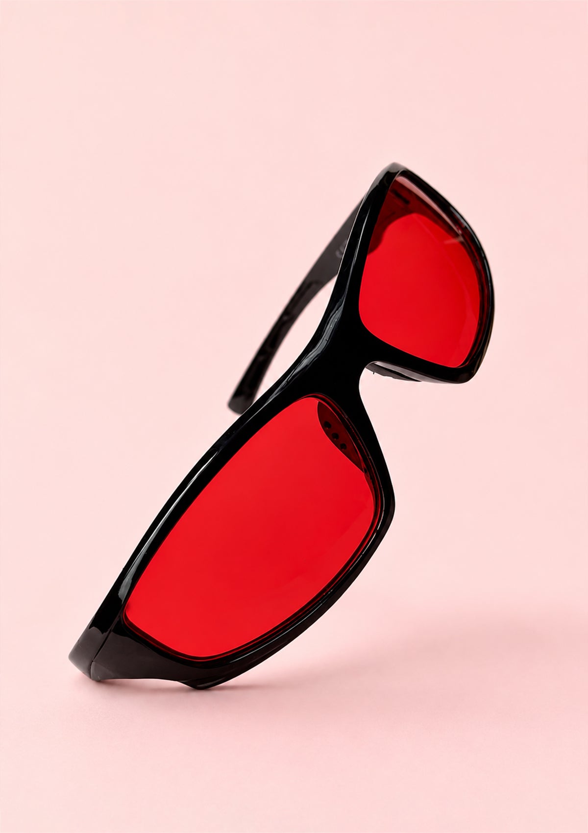 Black Sunglasses with Red Lenses