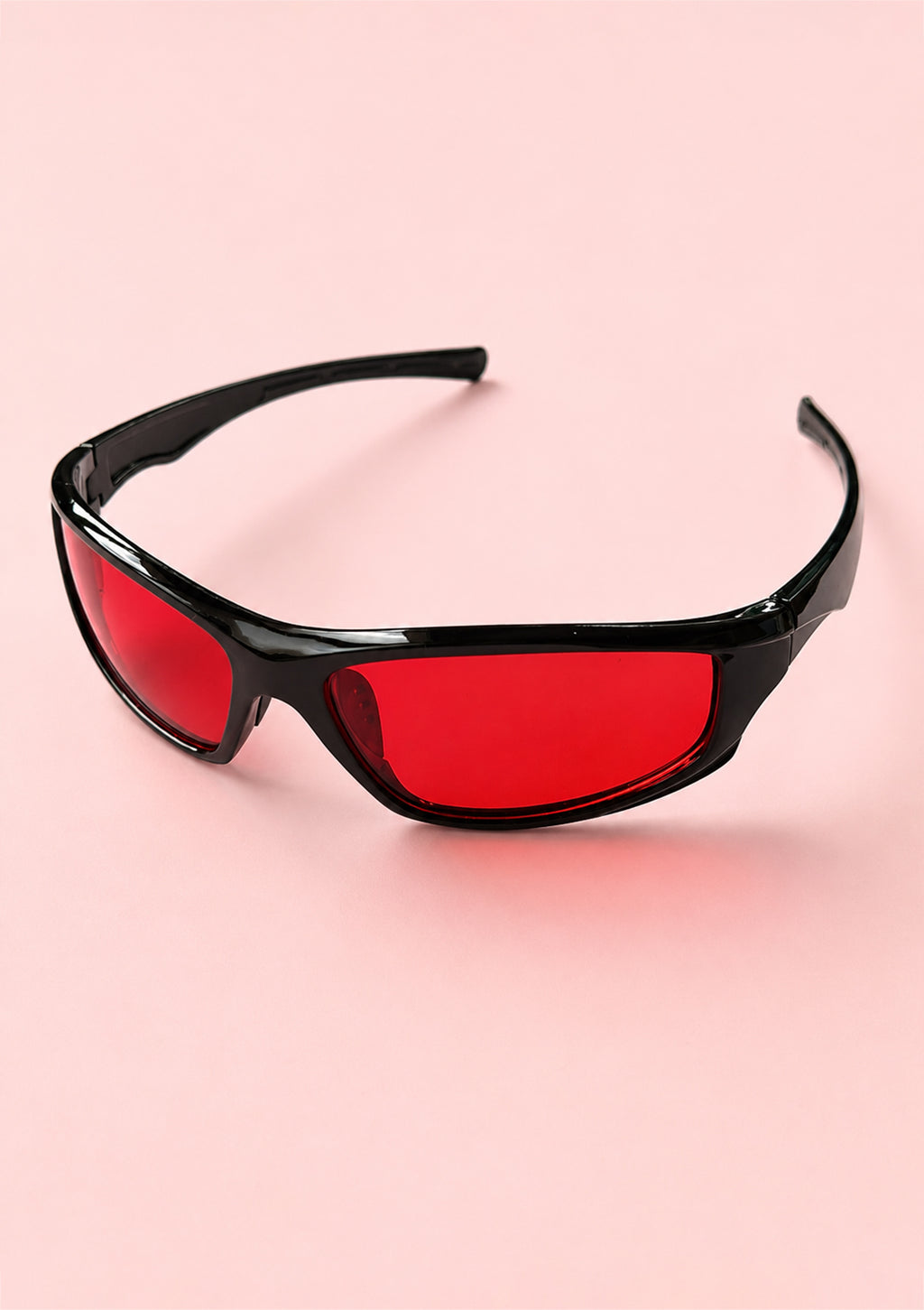 Black Sunglasses with Red Lenses