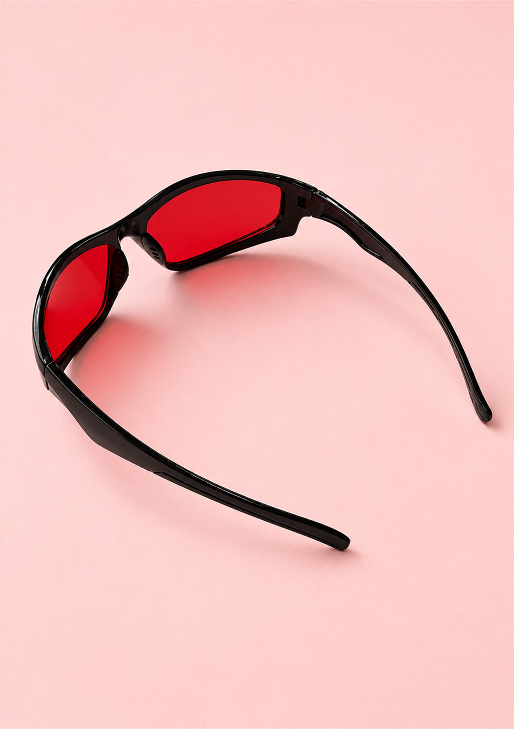 Black Sunglasses with Red Lenses