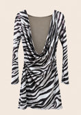 Заредете изображението в програмата за преглед на галерия, Zebra Print Open Back Mini Dress

