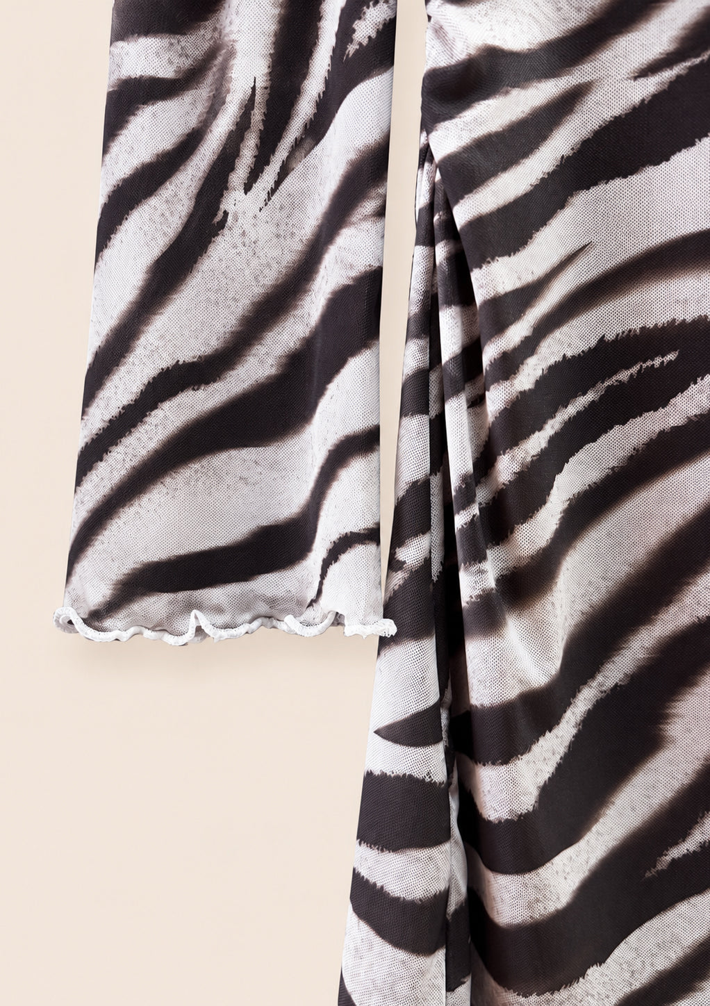 Zebra Print Open Back Mini Dress