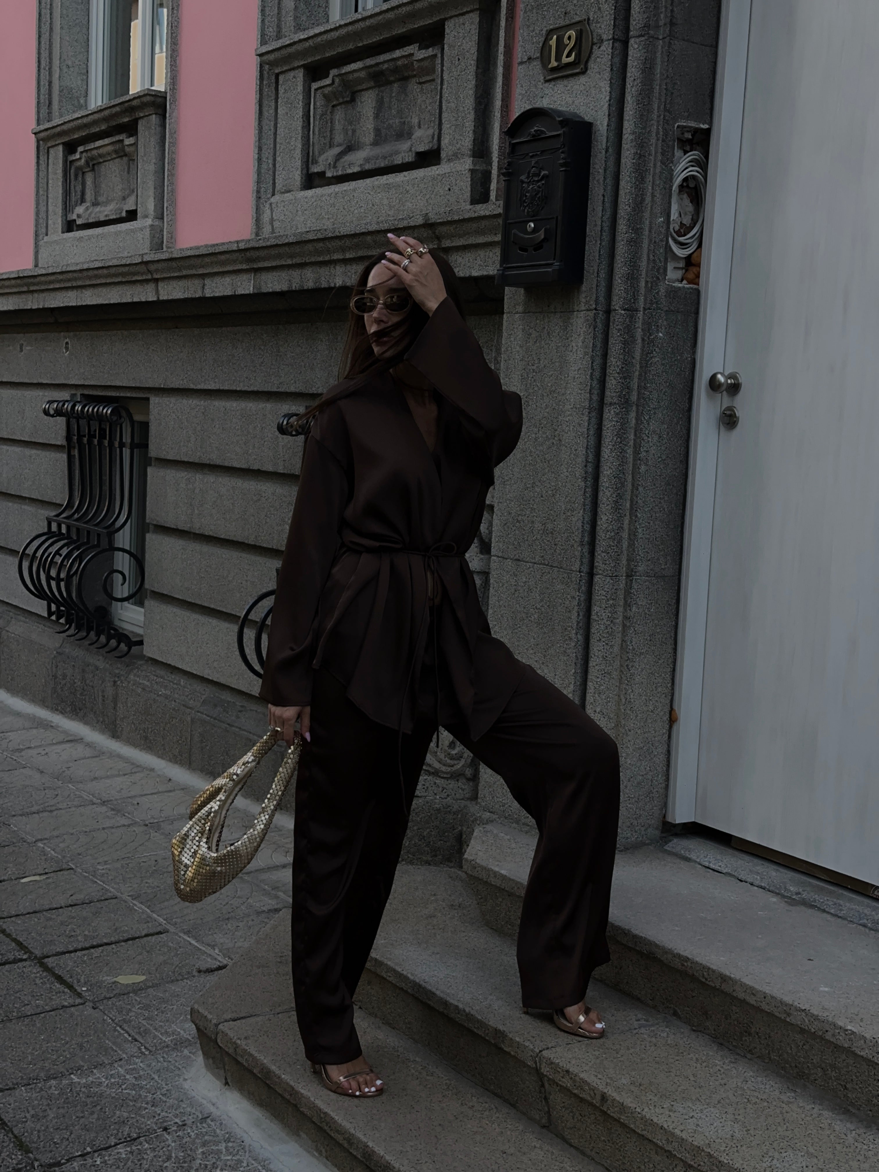 The Espresso Satin Set