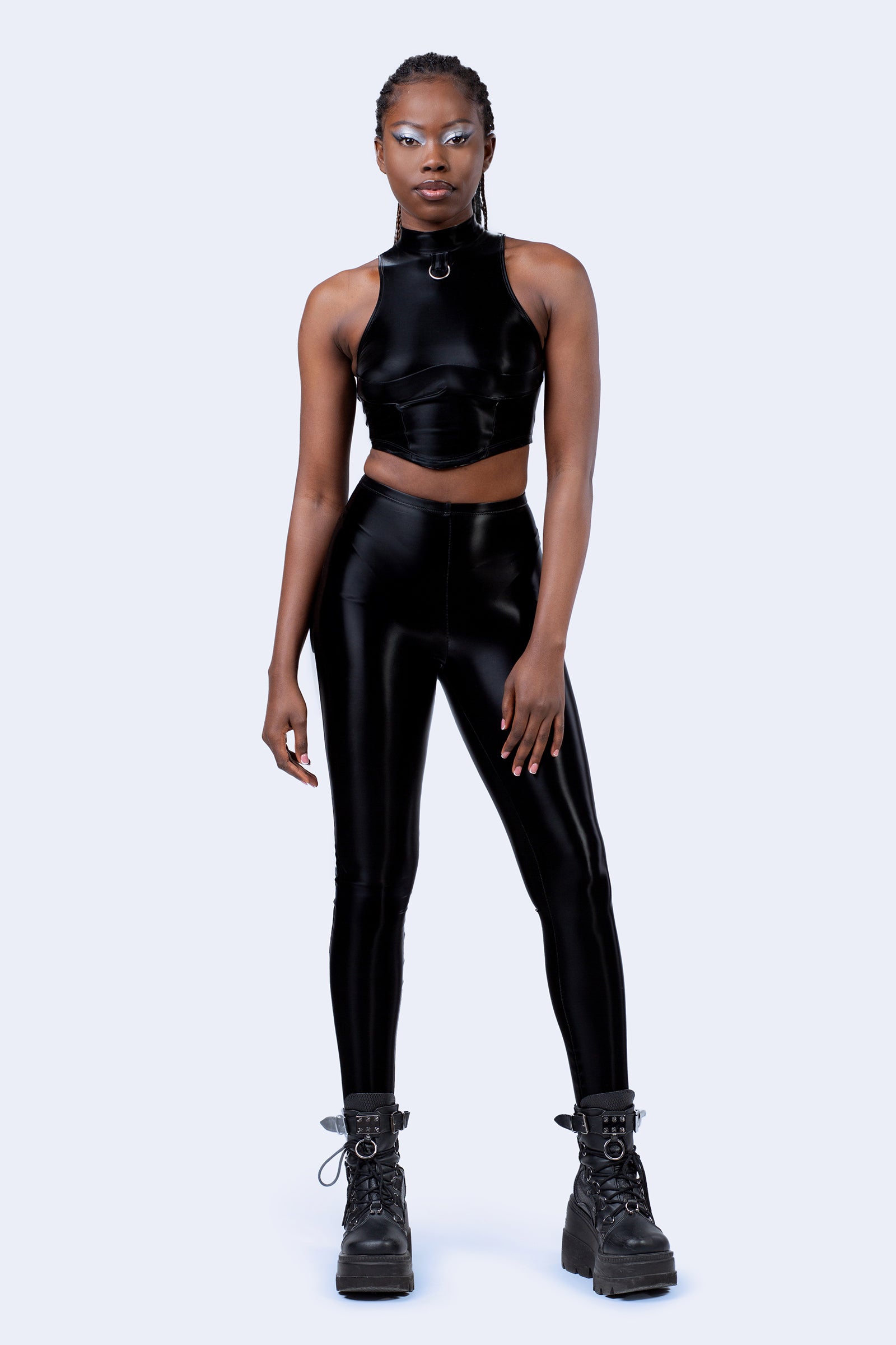 Badinka Starved For Glamour Sleeveless Crop Top