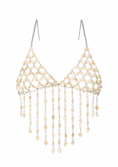 Заредете изображението в програмата за преглед на галерия, Beaded bra with chain fringe on a white background
