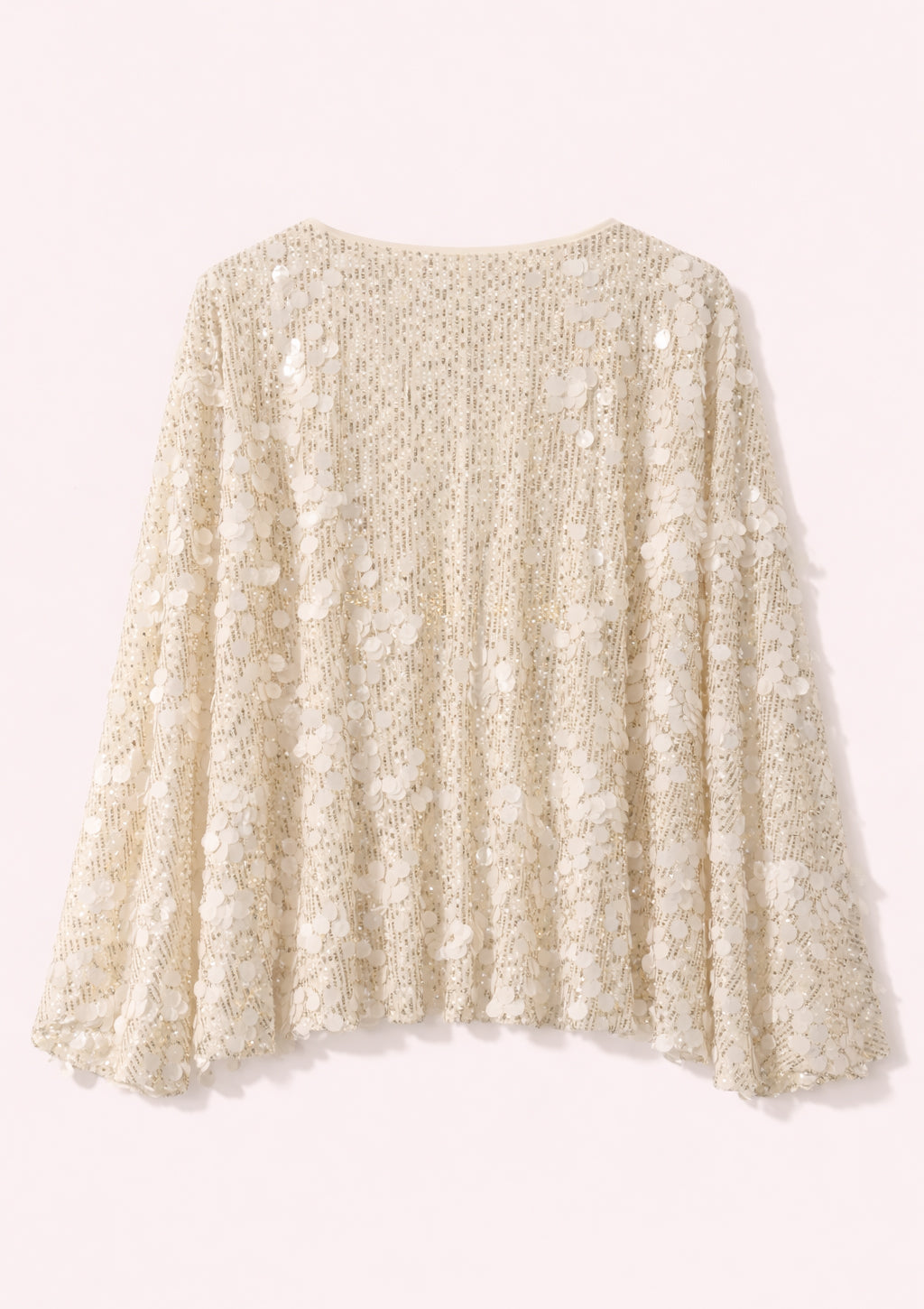 Beige textured sweater on a white background