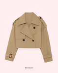 Заредете изображението в програмата за преглед на галерия, Beige trench coat on a light pink background
