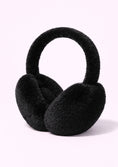 Заредете изображението в програмата за преглед на галерия, Black fur ear muffs on a white background
