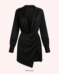 Black shirt dress on a white background