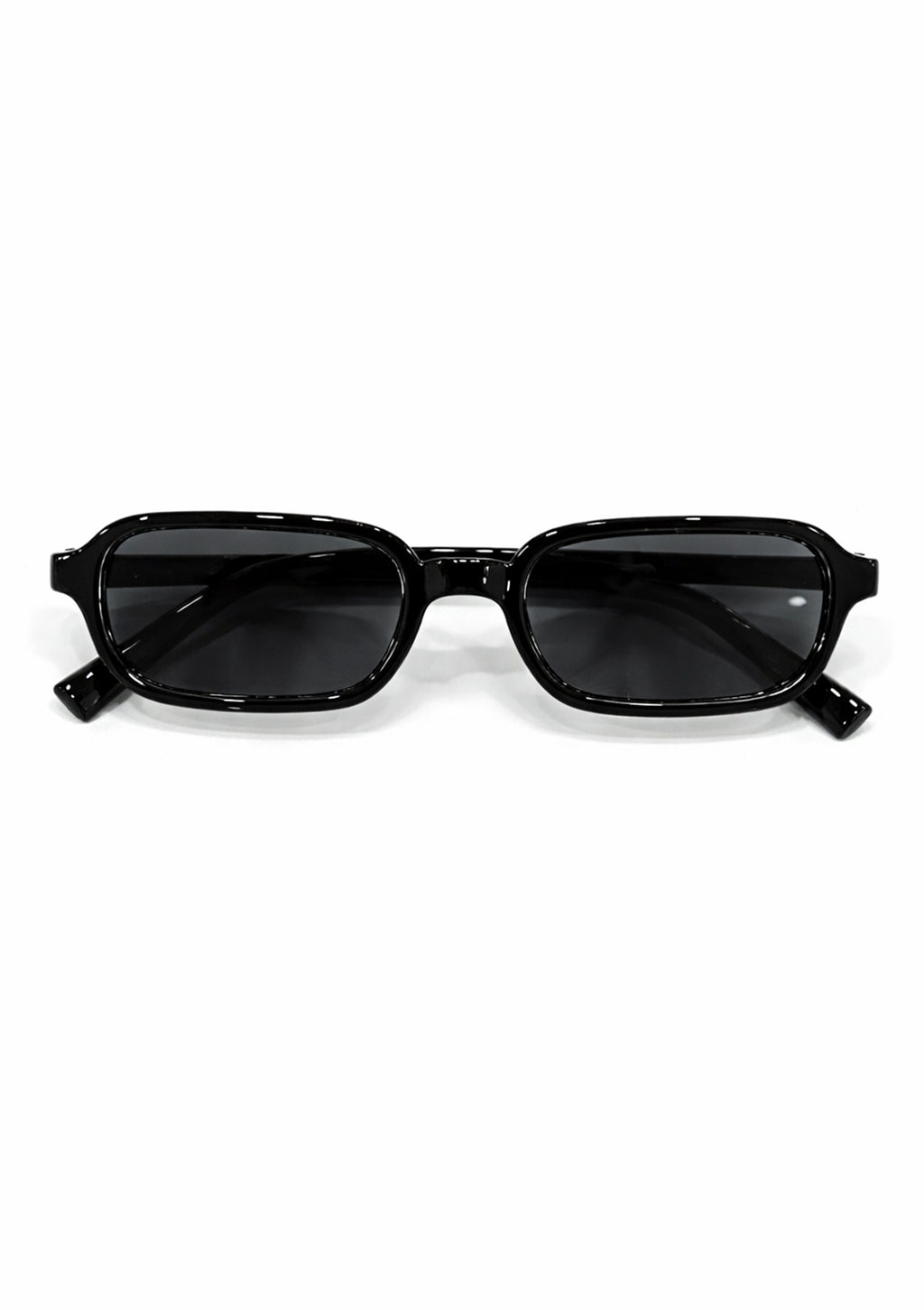 Black sunglasses on a white background