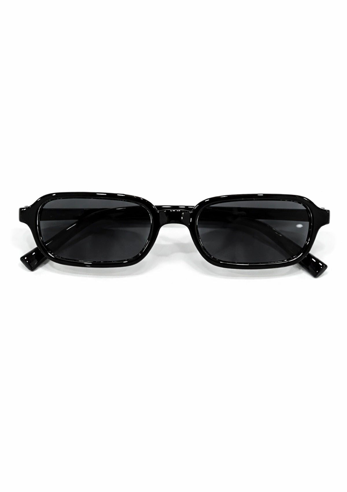 Black sunglasses on a white background