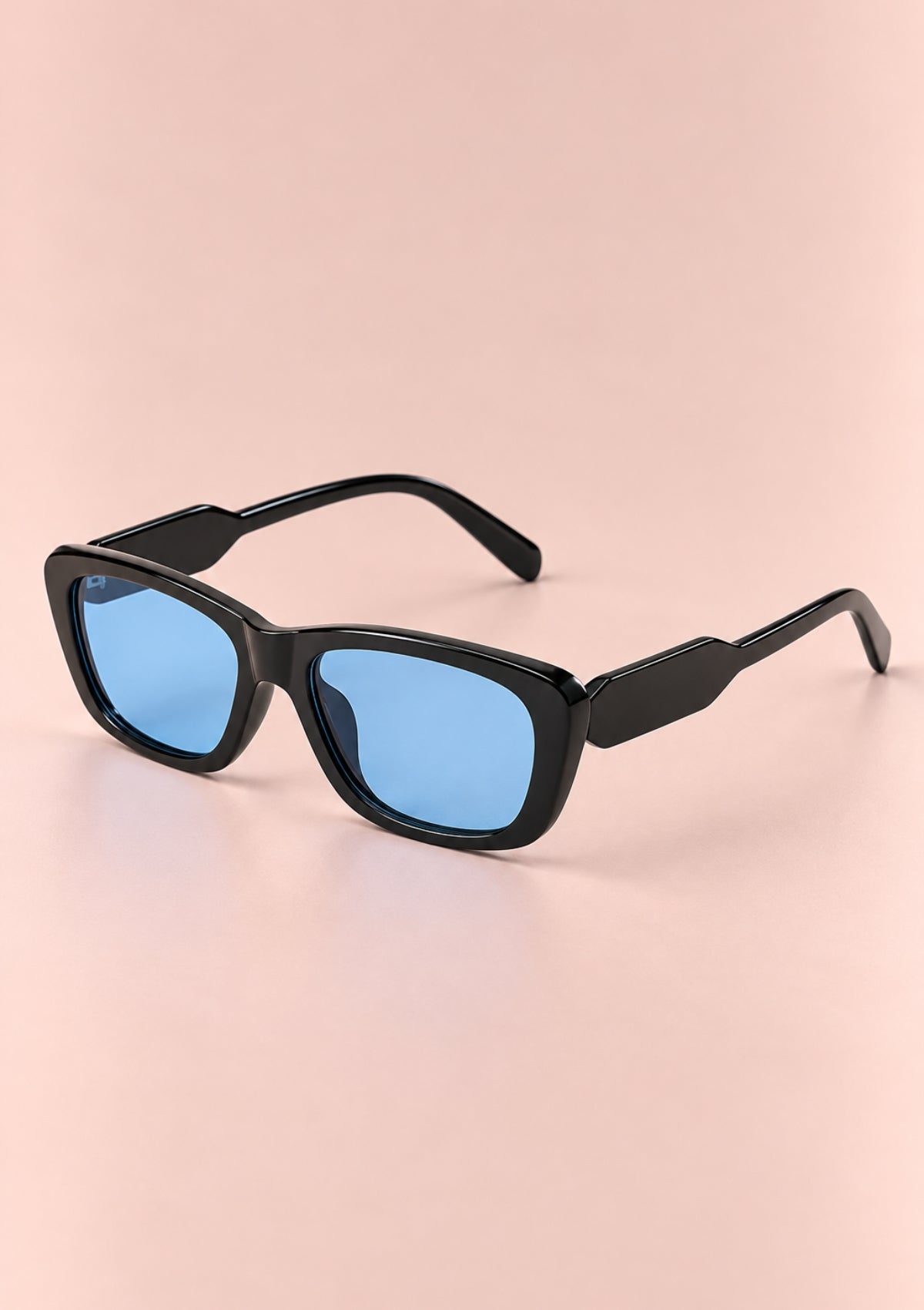 Black Sunglasses with Blue Lenses
