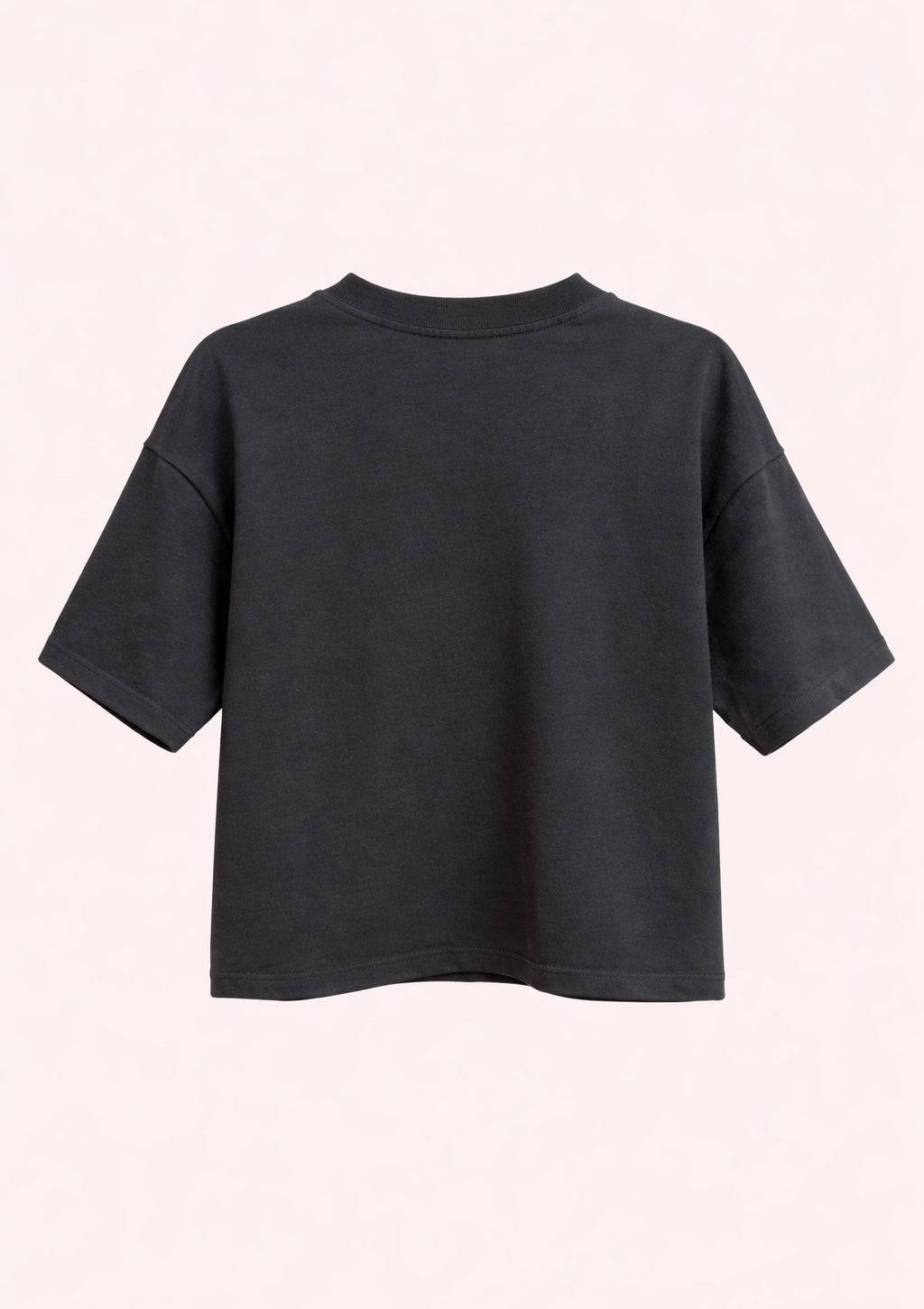Black t-shirt on a white background
