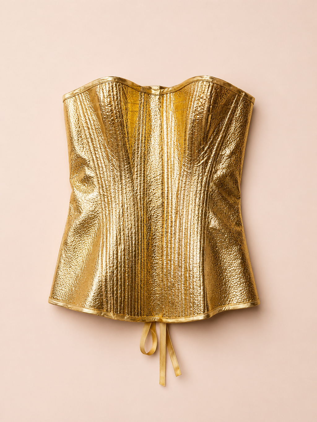 Gold Lace-Up Corset Kalla Clothing
