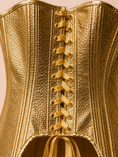 Load image into Gallery viewer, Gold Lace-Up Corset Kalla Clothing
