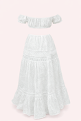 Load image into Gallery viewer, White Embroidered Two-Piece Set
