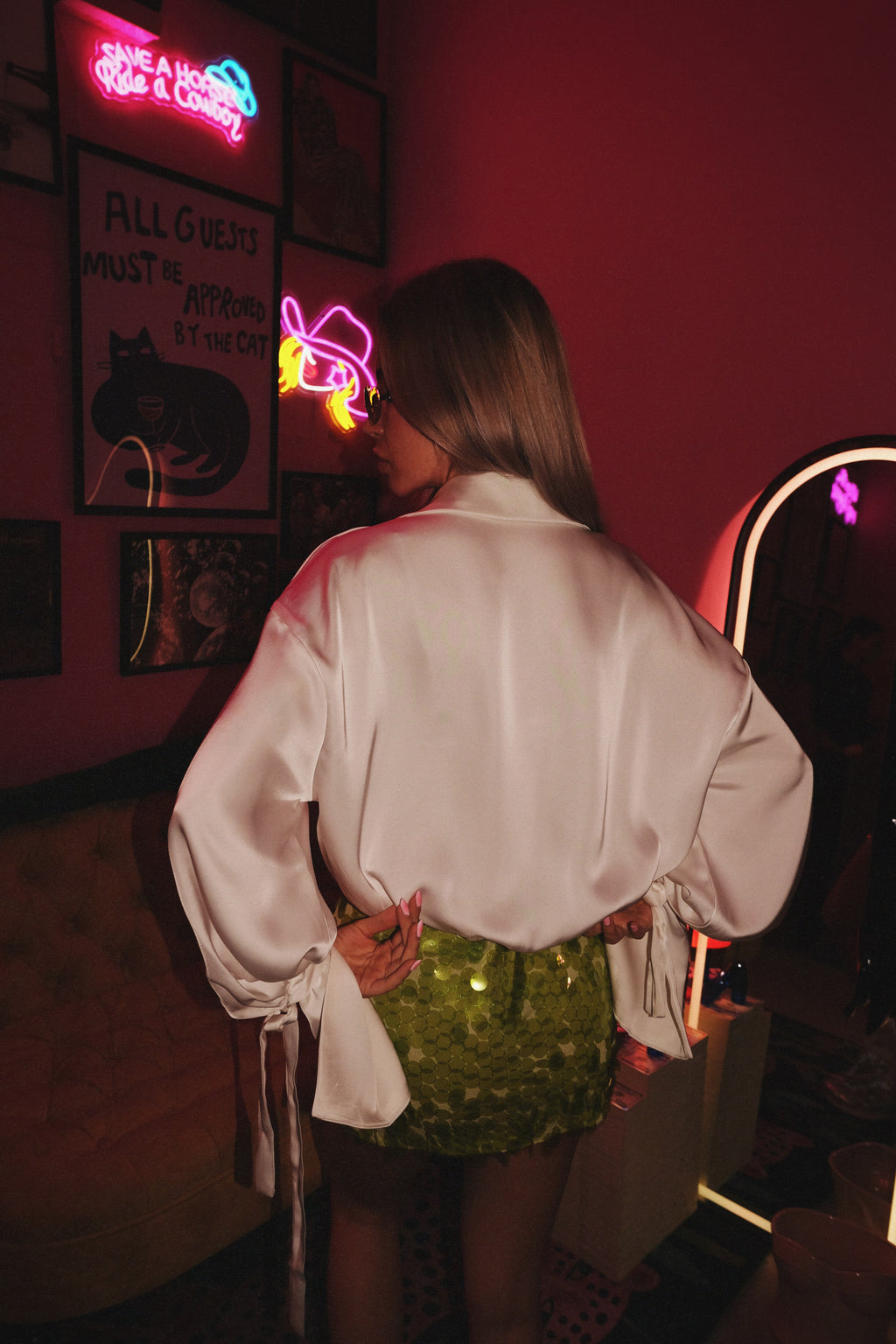 White Satin Shirt