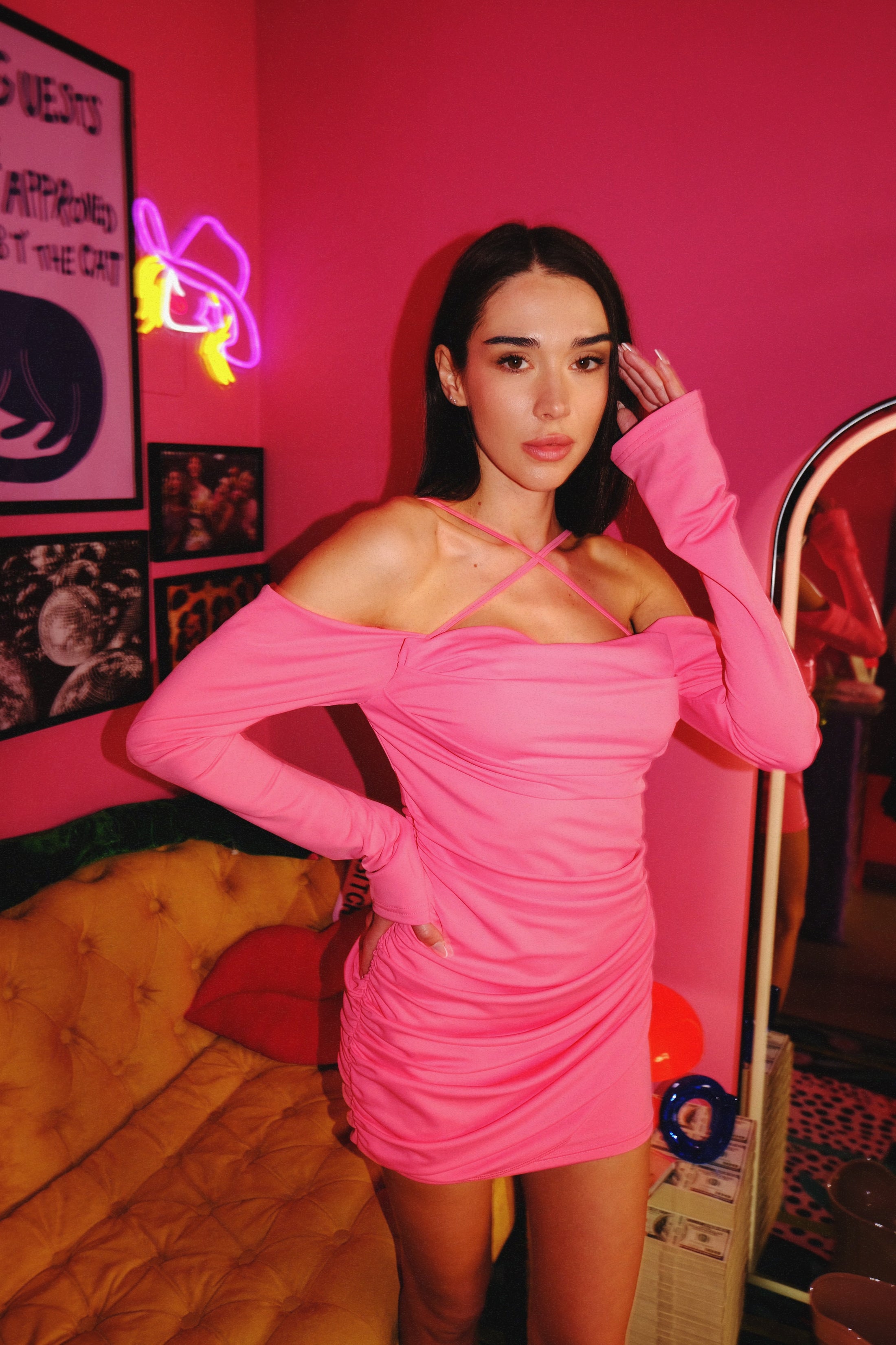 Drama Queen in Pink Dress