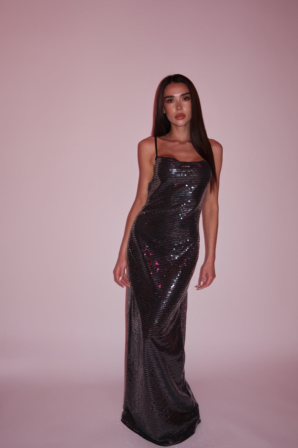 Midnight Glow Sequin Maxi Dress