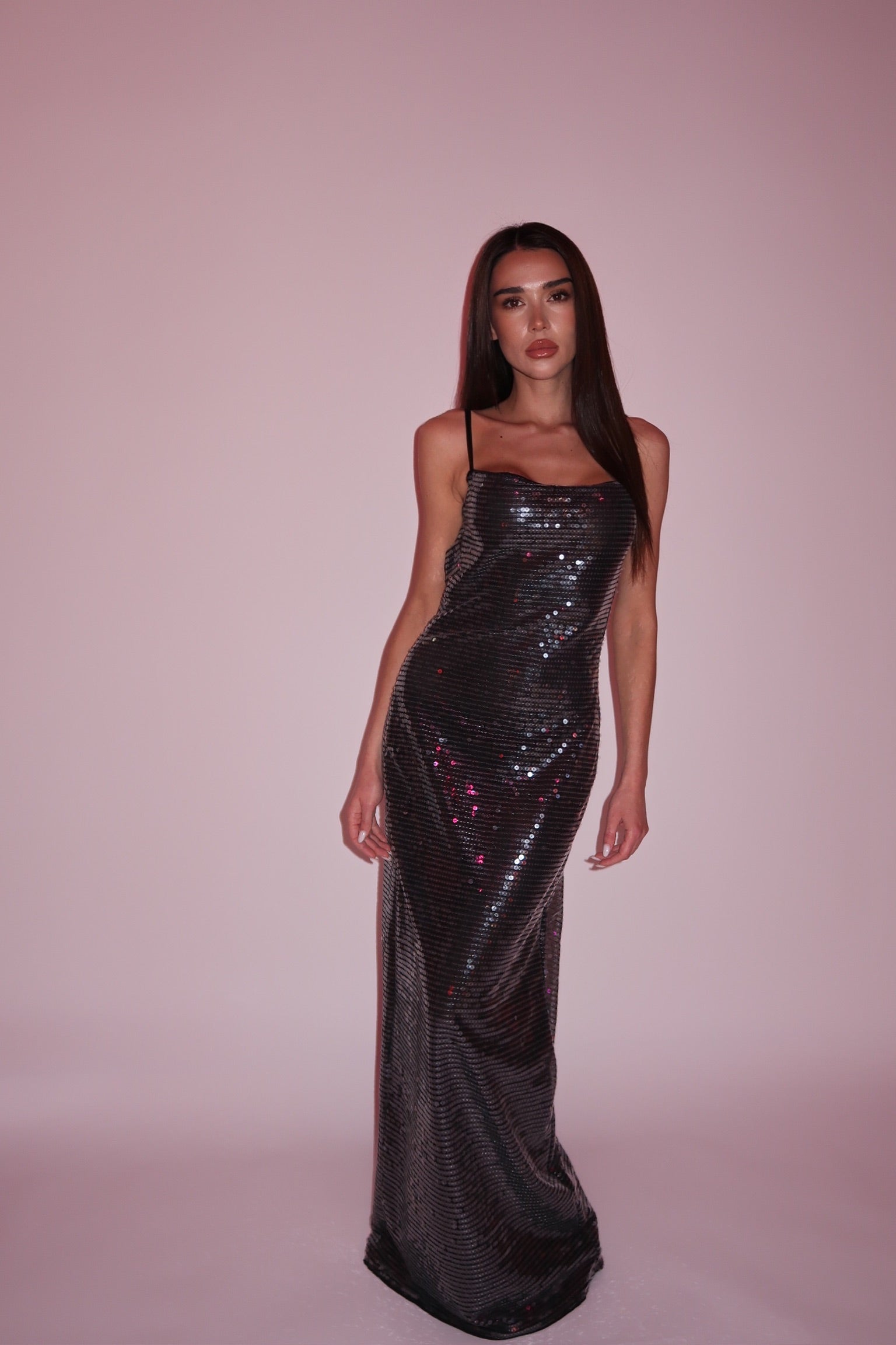 Midnight Glow Sequin Maxi Dress