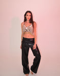 Load image into Gallery viewer, Black PU Wrap Skirt Trouser with Backless Design
