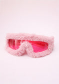 Заредете изображението в програмата за преглед на галерия, Pink fluffy eye mask on a light pink background
