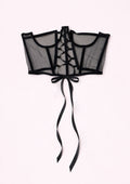 Black Mesh Corset Top Kalla Clothing
