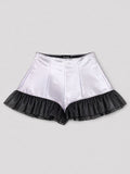 Satin Ruffle Shorts