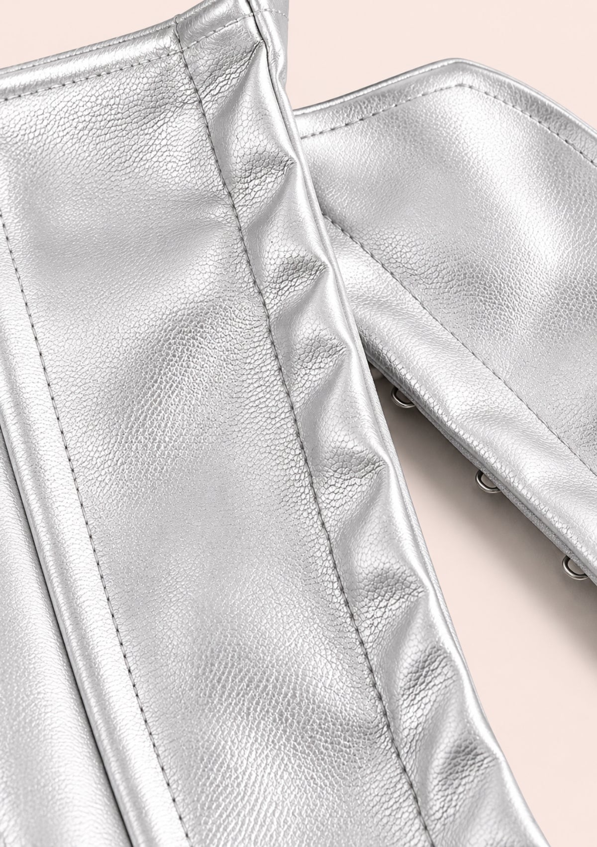 Silver Strapless Corset Top