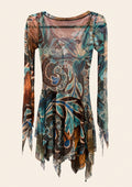 Backless Mesh Mini Dress Stilyana Art