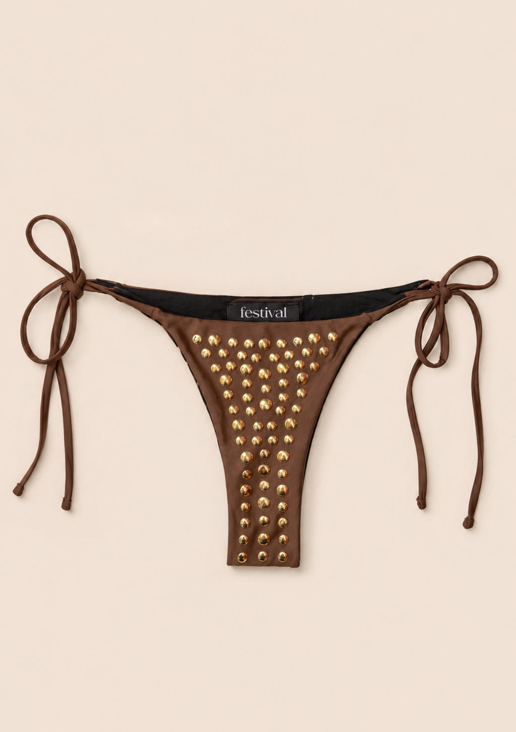 Studded Tie-Side Bikini Set
