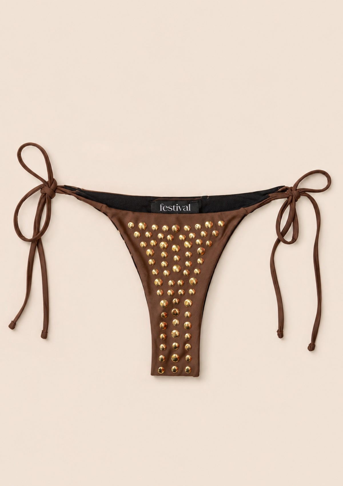 Studded Tie-Side Bikini Set