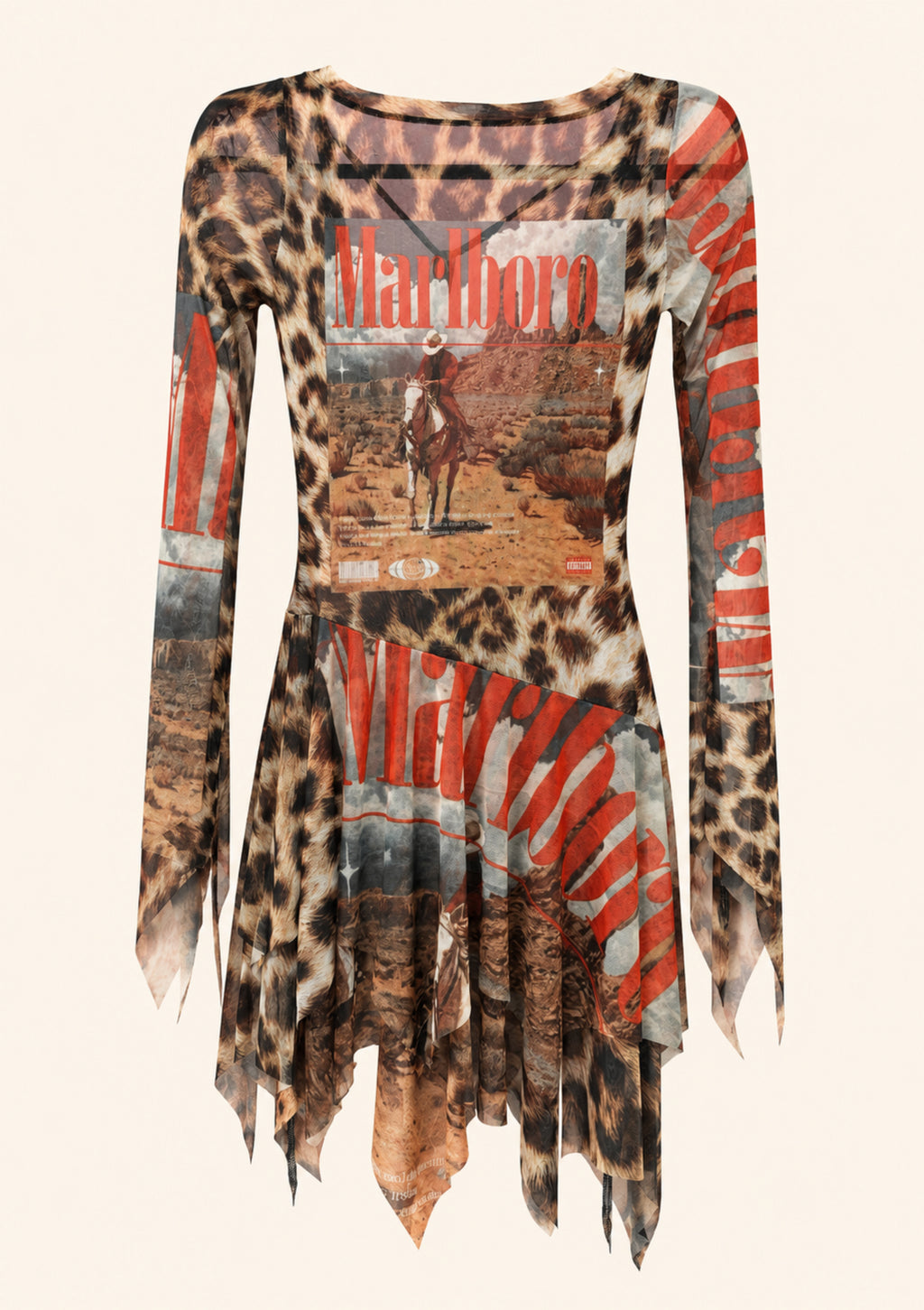 Leopard Print Mesh Mini Dress Stilyana Art
