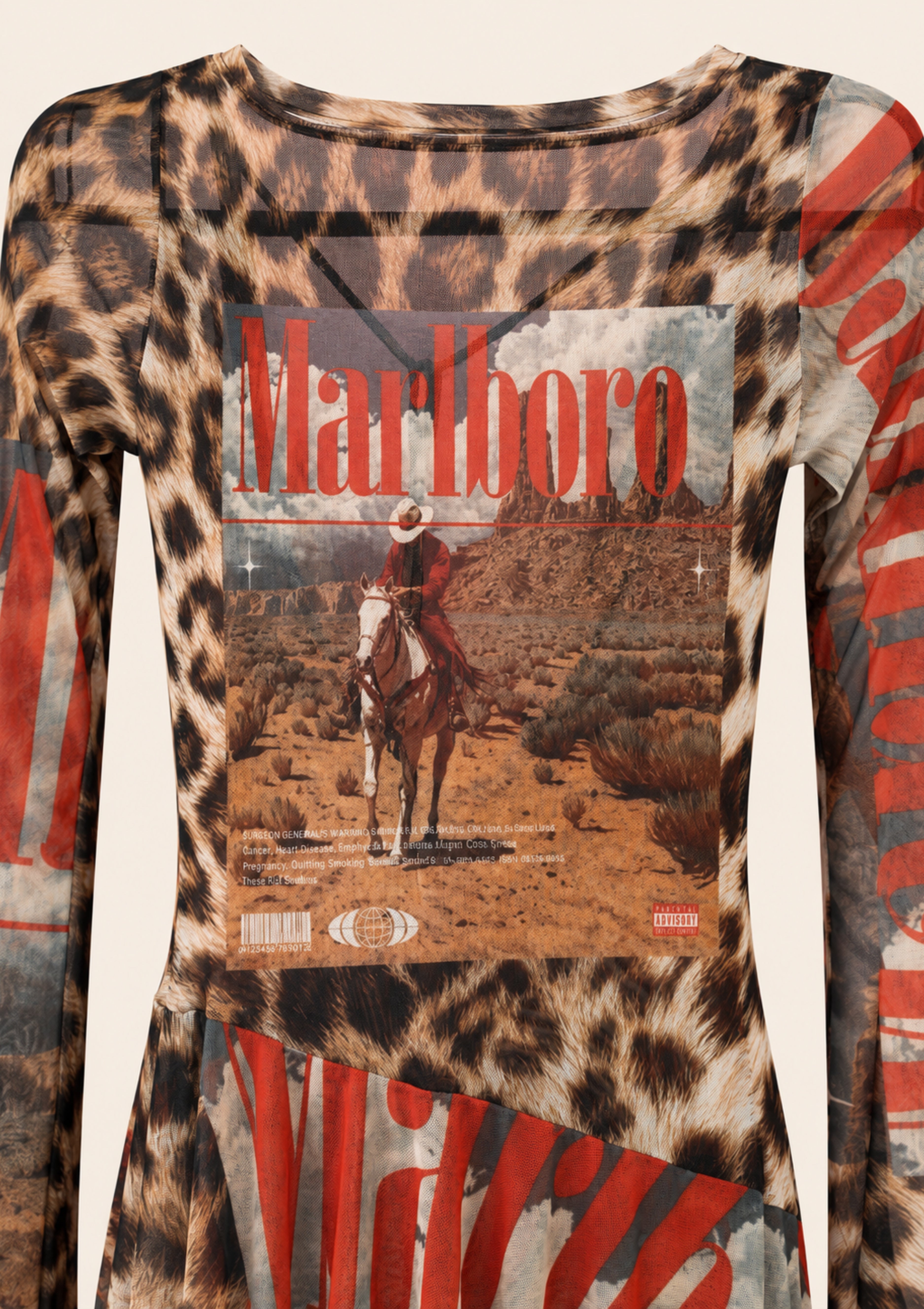 Leopard Print Mesh Mini Dress Stilyana Art