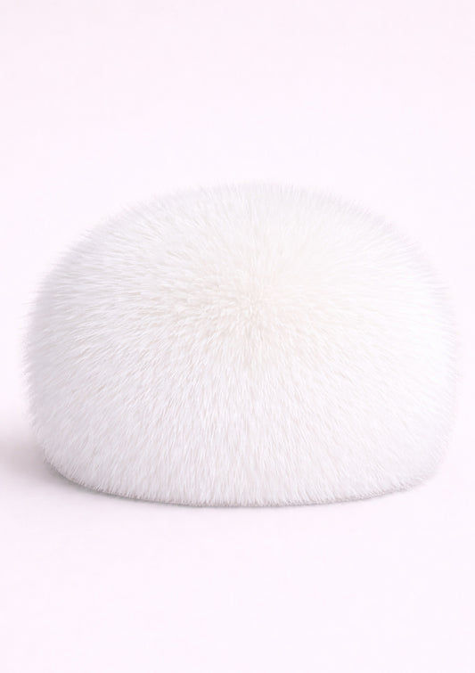 White textured hat on a white background