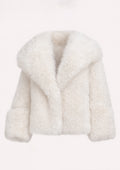 White fluffy jacket on a white background