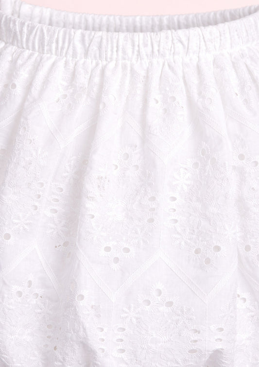 White lace  skort