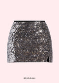 Silver sequins mini Skirt
